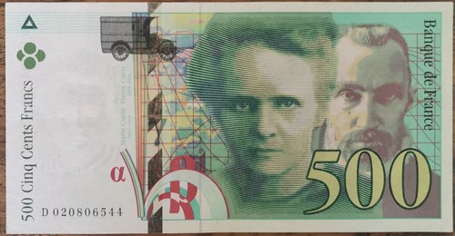 Billet 500 francs pierre et - francs,