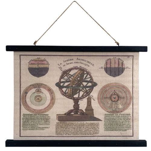 Toile déco globe armillaire - déco,