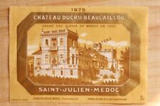 Étiquette Château Ducru-Beaucaillou 1975 Saint-Julien - Grand Cru Classé - 73cl