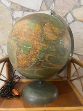💎 Old GLASS GLOBE,  Ancien GLOBE TERRESTRE EN VERRE Lumineux PERRINA 💎