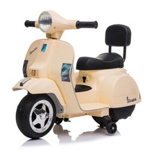 Scooter Électrique 6V Style Vespa PX 150 Small Crème Moto Pour Enfants