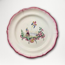 Assiette en faïence, oiseaux, France (Les Islettes), début XIXe, Ø 24 cm