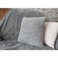 Housse de coussin Teddy Gris