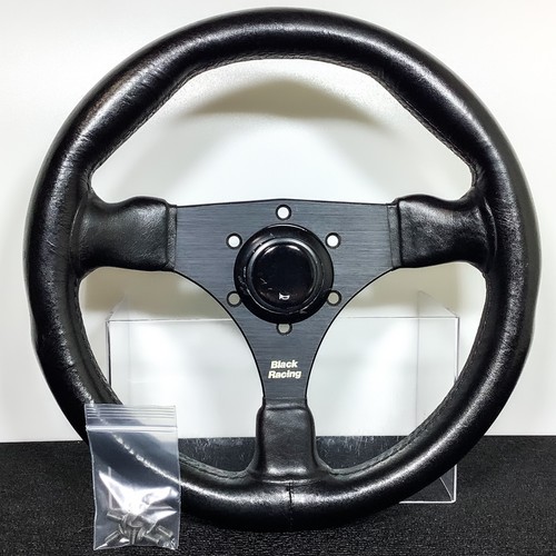 Volant cuir noir racing - noir,