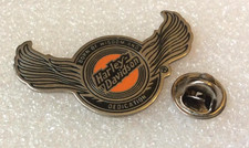 Pin's vintage  Harley Davidson Motor Cycles Logo Moto Biker argenté