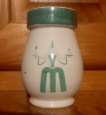 ANCIEN POT YAOURT YOGHOURT MARTENS PROCEDE SUISSE VERT PORCELAINE PUBLICITAIRE
