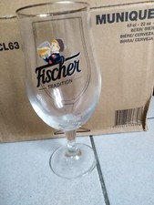verre bière pêcheur Fischer tradition pied 50cl no Grimbergen affligem 