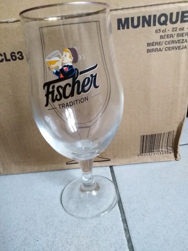 Verre bière pêcheur fischer - verre,
