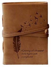 Journal intime en cuir gaufré