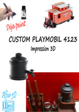Custom compatible Playmobil train  3D - wagon  4123 - 1 tellière déjà peinte