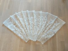 2 COUPONS DE DENTELLES ANCIENNES POUR RIDEAUX_CHEMINS DE TABLE_200x57