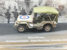 JEEP WILLYS MB 4TH BRIGADE ITALIE 1943 N°59 Militaire 1/43éme IXO Neuf Boite