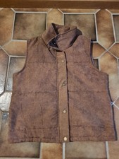 Gilet sans manche marron pour