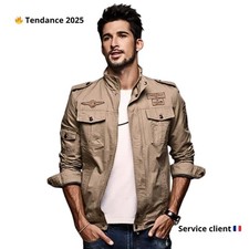 Veste Militaire Homme Cargo Style Armée Résistante Confortable Tailles M à 6XL