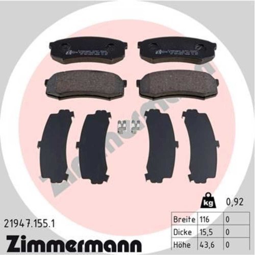 Zimmermann plaquettes arrière - zimmermann,
