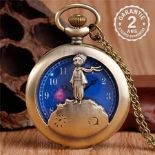 Montre à Gousset de Poche Le Petit Prince Mouvement Quartz Métal Couleur Bronze
