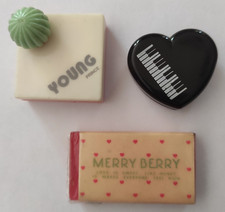 lot de 3 Gommes fantaisies