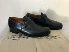 JM WESTON,  MOCASSINS EN CUIR NOIR, pointure 7,5 uk soit 41,5 fr,
