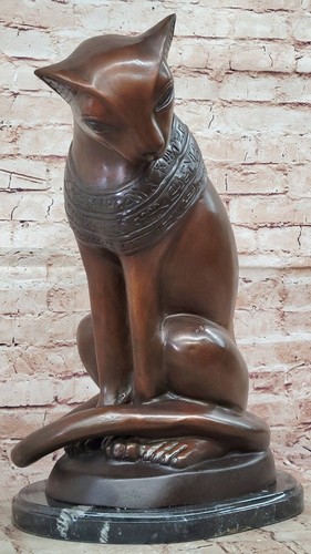 Sculpture chat bronze - sculpture,