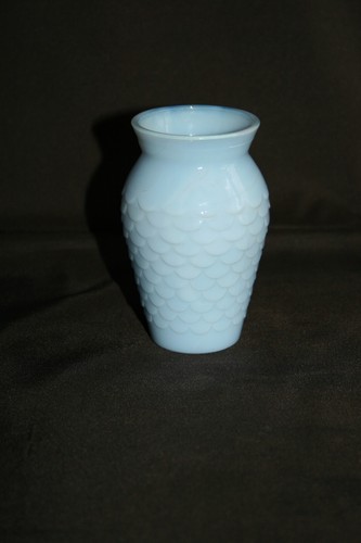 Vase bleu opaline bleue - bleu, en