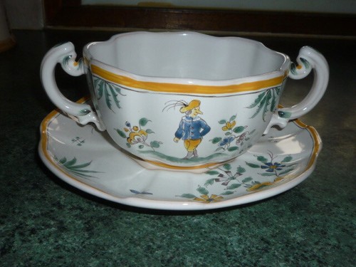 Ancien bol soucoupe - a, bouillon