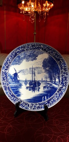 Plat faïence bleu - plat,