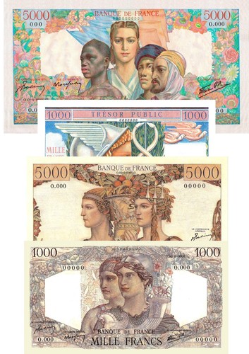Lot billets de banque - de,