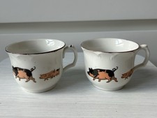 Lot deux tasses avec cochons