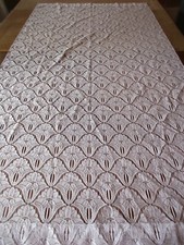 Rideau N°70 blanc fleurs ajouré  88 x 170 cm   voile