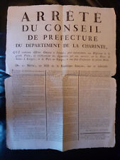 Affiche - 1804 - Arrété du
