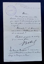 Théodore BOTREL - LETTRE AUTOGRAPHE SIGNÉE, BRUXELLES 1921