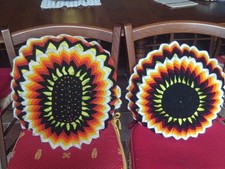 2 Coussins  Vintage seventies / an 60/70  Au Crochet Granny