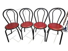 chaises De Bistrot En Fer Courbé X 4 