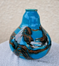 ancien vase PRIMAVERA attribué R.Buthaud ? 1930 decor fauve art deco 16 cm