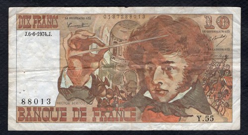 Francs berlioz 6 1974 - 10,