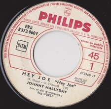 JOHNNY HALLYDAY HEY JOE / LA PETITE FILLE DE L'HIVER FRENCH 45 SINGLE PROMO