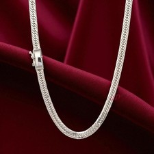 Collier homme platine serpent