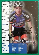 CYCLISME carte cycliste DARIUSZ BARANOWSKI équipe US POSTAL 1997 signée 