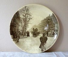 Assiette en faïence CHOISY le ROI. Vue du Bd des Capucines à Paris