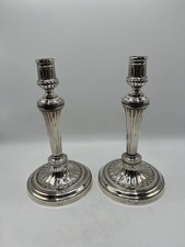 RARE PAIRE BOUGEOIRS EN ARGENT