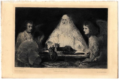 Rembrandt abraham visité - rembrandt,