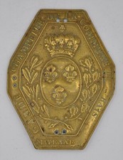 Garde champêtre -  BAIS (Mayenne) Circa Louis XVIII plaque de métier d'époque