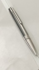 Rare & Luxueux Stylo S.T. Dupont Défi Calandre Platinum Plated Ballpoint Pen