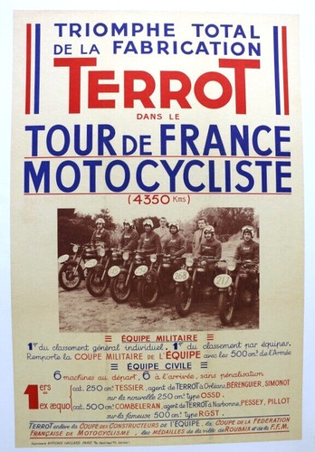 Affiche moto terrot tour - moto,