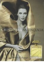 PUBLICITE  2000   BALENCIAGA le parfum CRISTOBAL