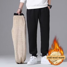 Pantalon De Sport Pour Homme Doublé En Polaire Pantalon Épais Décontracté /