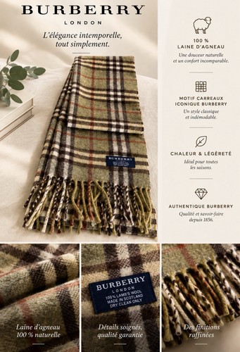 Burberry écharpe femme laine - Écharpe,