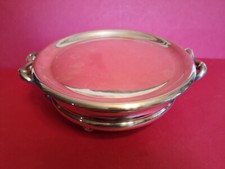 Chauffe plat pour plat rond métal argenté Très bon état  Diamètre 24 cms