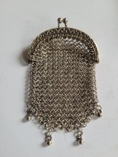 Aumonière porte monnaie en Argent cote de maille 16 Grammes Epoque 1900