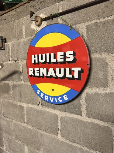 Plaque émaillée huiles - plaque,